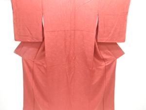 草花模様織出し色無地着物